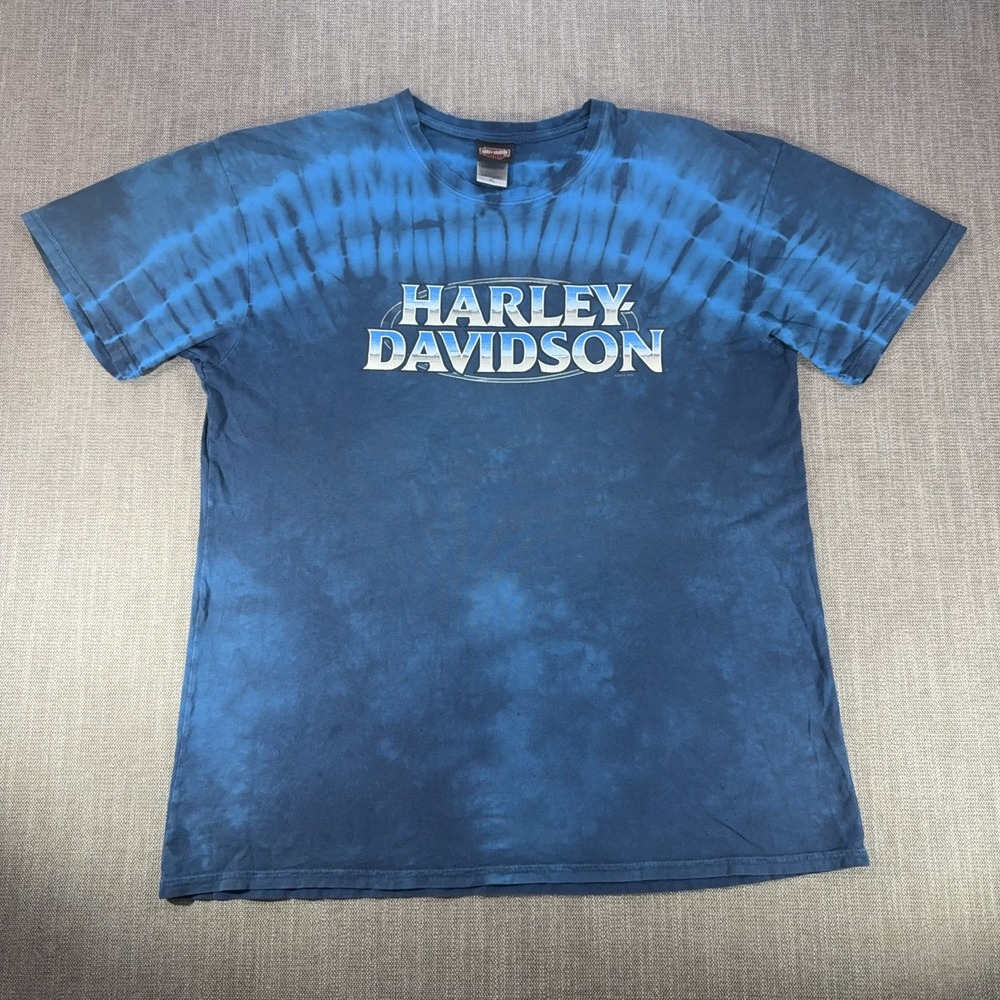 Harley-Davidson Shirt Mens XL Blue Texas Thunder Nacogdoches TX Graphic Tee